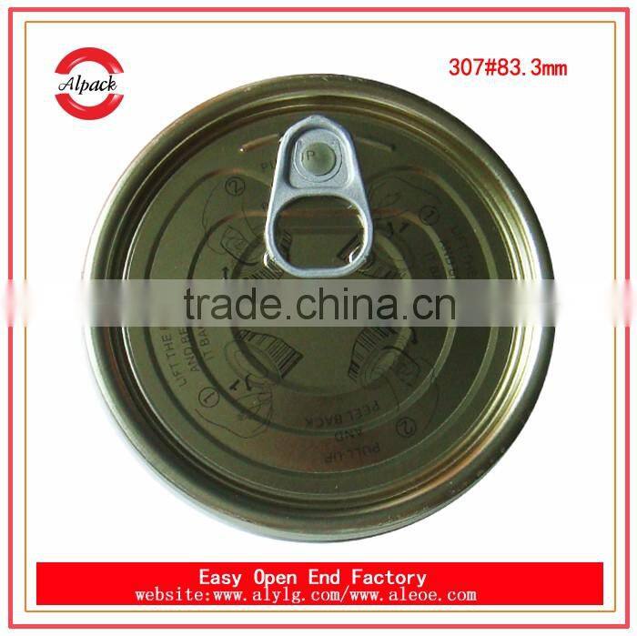 307#83.3mm full open tinplate easy open end for canned bean