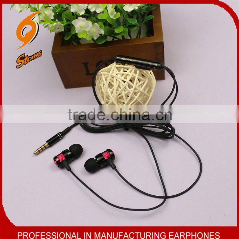 Highly quality earphone for mobile phone ,matel Earphone With Mic