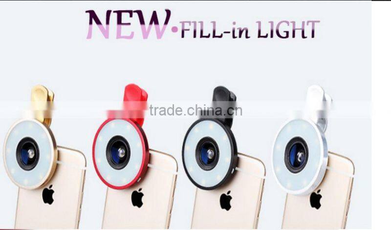 Manufacturers Looking for Distributors Universal Clip 6in1 Fisheye led Lens + Wide Angle + Macro Lens for Smartphone