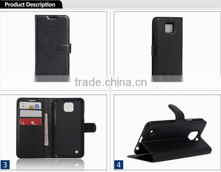 Hot Selling Litchi Texture Wallet Card Holder PU Leather Flip Case For LG X Cam Cover