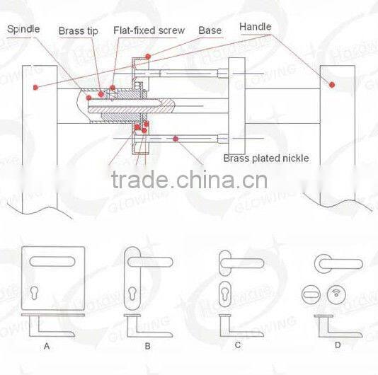 HL001 Stainless steel tube lever type industrial door handle