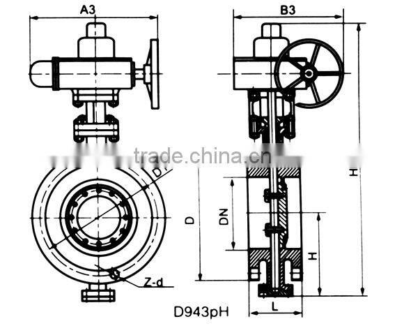 Cast Iron Flange Resilient Seated Wafer Butterfly Valve