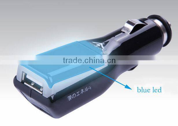 New style usb car charger with blue led ,CE,ROHS certificate