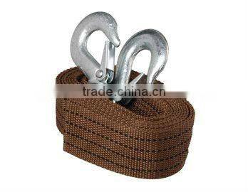 Tow truck towing rope strap with hooks