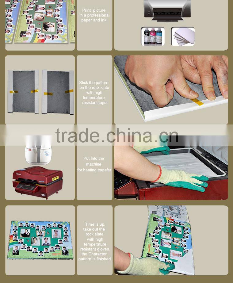 Sunmeta Factory Manufacturer Blank Sublimation Coating Rock Slate 20*20cm (SH-08)