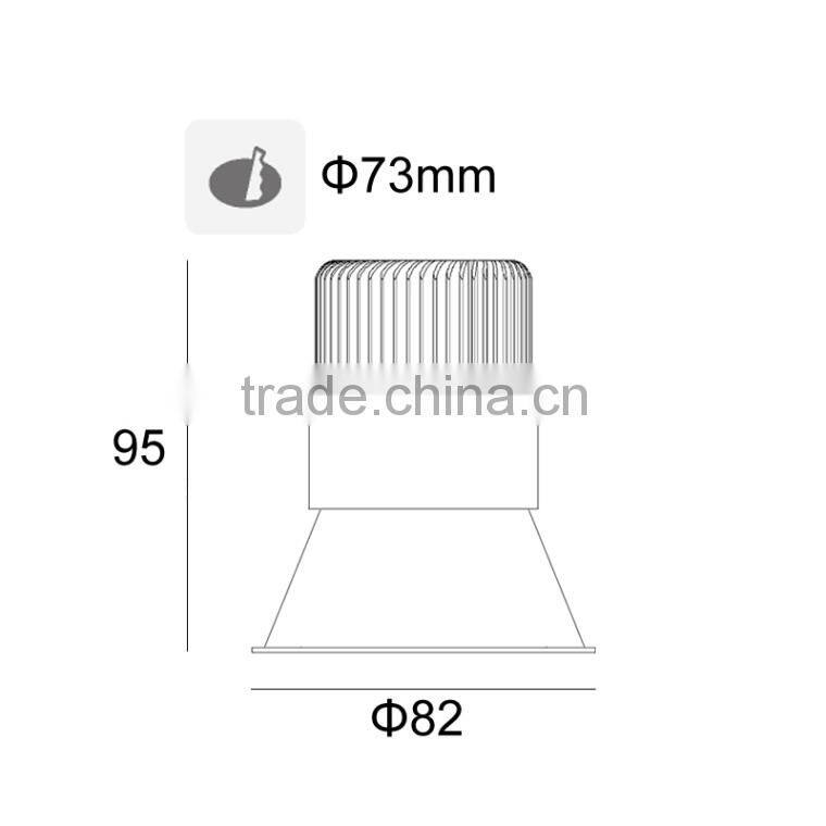 White lens diffuser Round LED downlight 6W No need Driver TEC002ND6WC