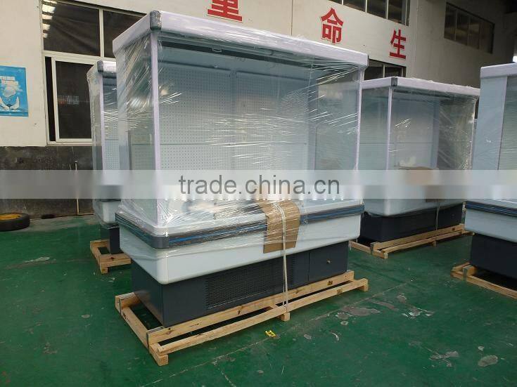 Factory built in supermarket multi deck showcase