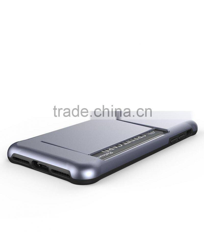 Popular Mobile Phone case Back Card Double Layer PC case for Apple iPhone 7 Plus(5.5")
