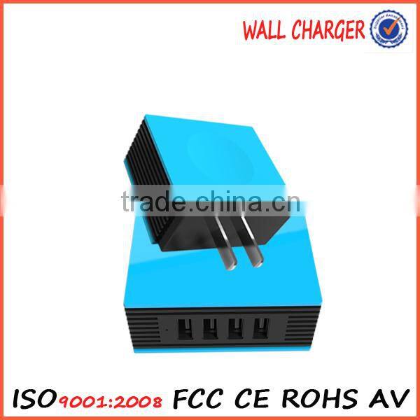 34W 6.8A 4-Port USB Wall Charger with Folding Plug Portable Travel Charger For iPhone 6