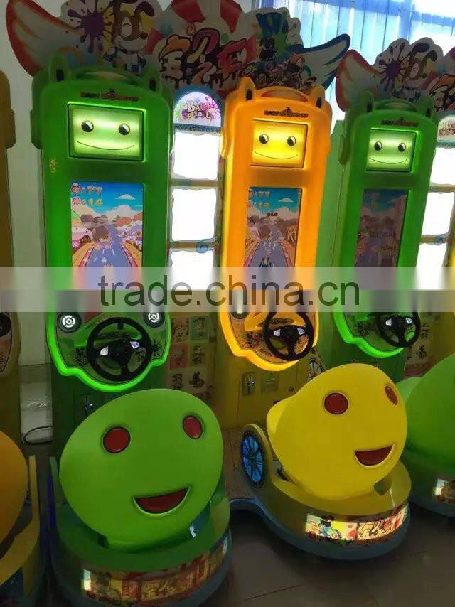 coin operated kids simulator racing car game machine baby speed up racing game kids ride game machine