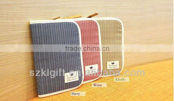 2013 Best Design Cotton Travel Passport Holder for Ladies