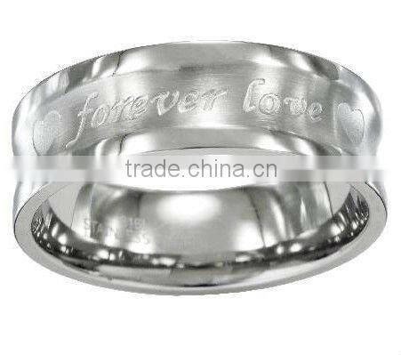 Forever love engagement stainless steel ring