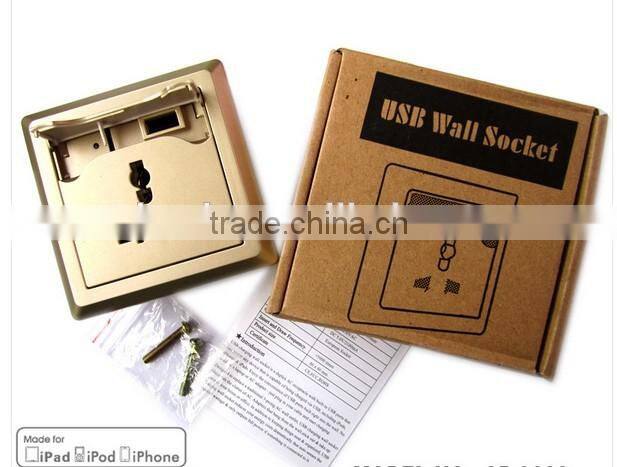 New product 2016, USB universal wall socket for iphone ipad