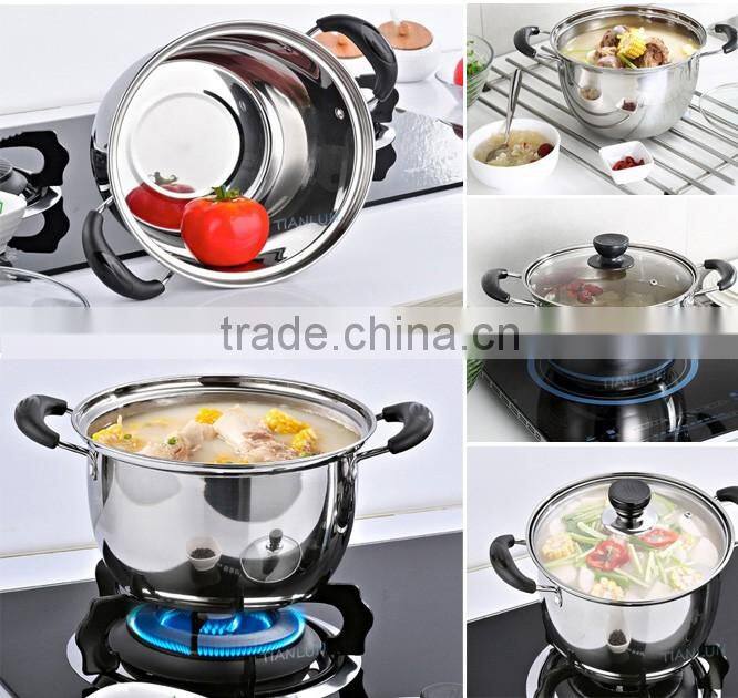 Healthy Non- toxic Stainless Steel Liner Soup Pot,Wholesale cookware cooking stockpot soup,cheap kitchen cooking pot