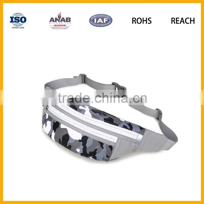 2016 Trendy Competitive Price Men and Women Canvas Camouflage Waist Bag for Sports