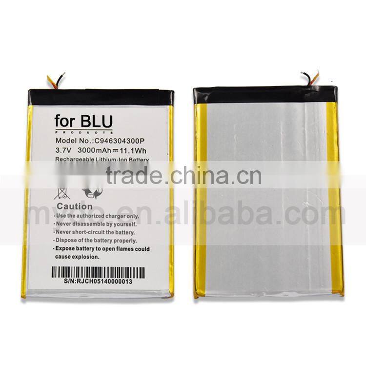 2016 OEM/ODM Premium Battery for BLU STUDIO 6.0 C946304300P lithium battery