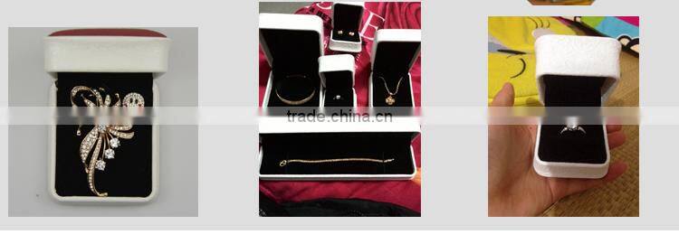 High Quality Genuine Leather White Jewelry Box And Packaging For Earrings Necklace Case