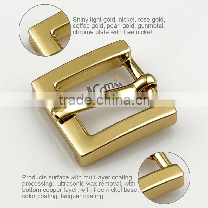 Fashion shiny gold 28mm metal strap bag clip buckle