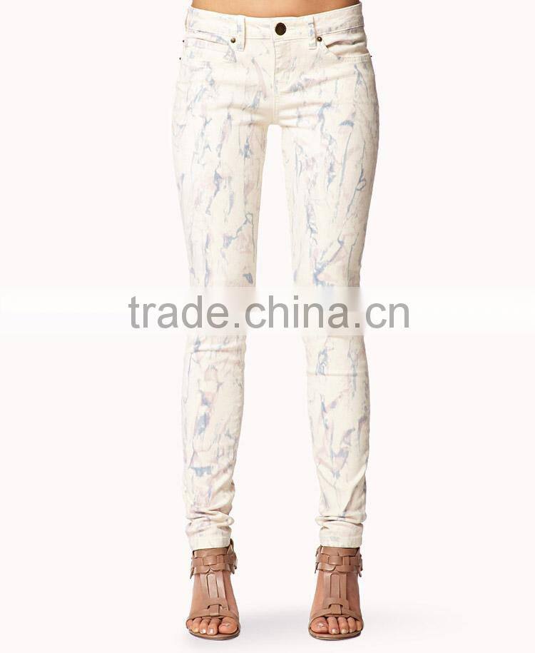 Top quality Abstract women Skinny Jeans pants (LOTX158)