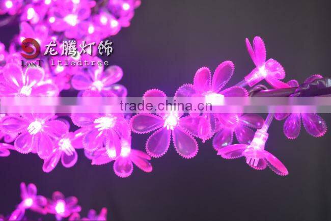 Outdoor lighted cherry blossom trees