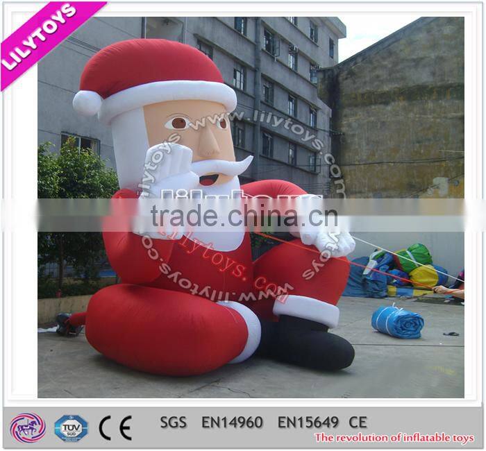 SGS attractive promotional inflatable happy christmas costumes for decoration