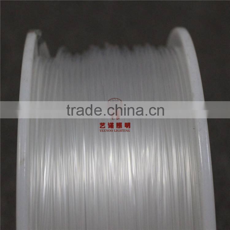 0.75mm PMMA end glow plastic fibre optic for decoration lighting, 0.75mm coated cables