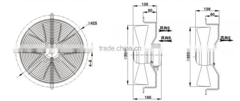 hot new products for 2015 kitchen outer rotor resistant centrifugal extractor fan