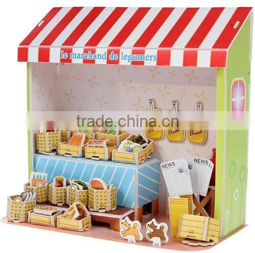 Promotion 3D puzzle shop store toys for girls