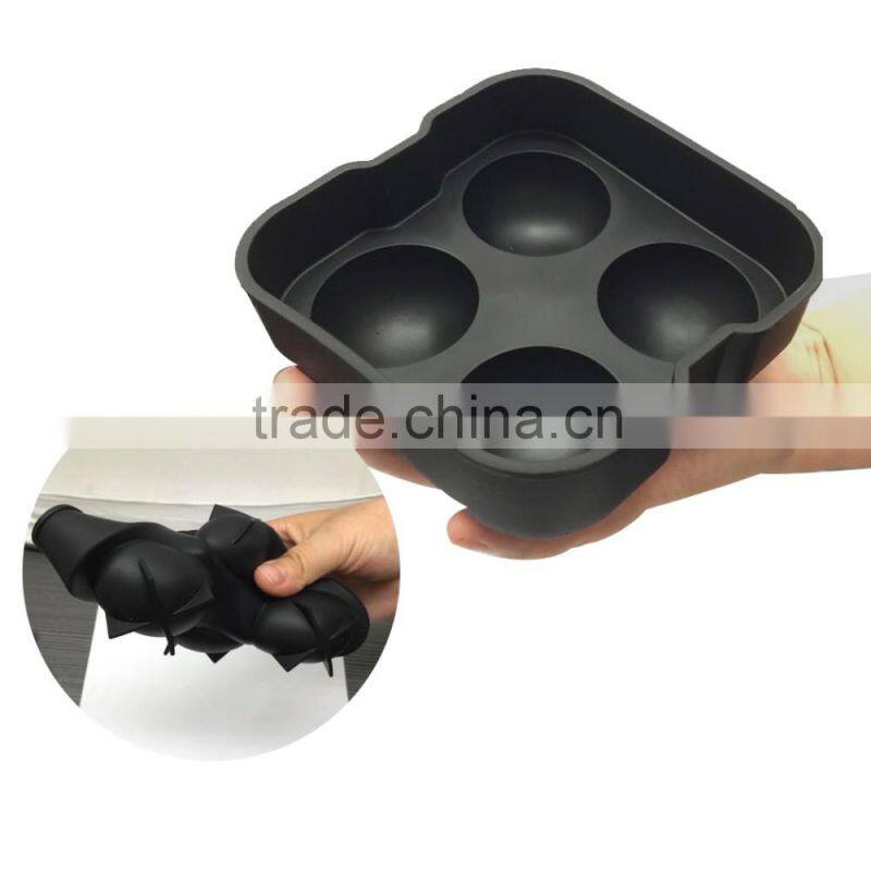 Factory Direct Price Food Grade 4 Cavity Ball Silicone Ice Ball Maker Mould