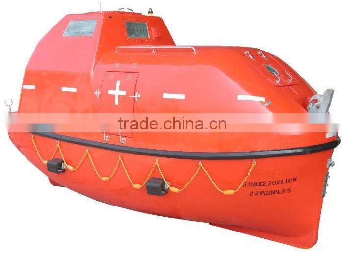 Fireproof fire resistant free fall twin fall lifeboat TEMPSC good quality for sell