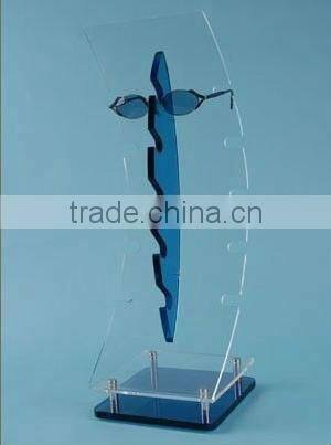 White acrylic rotatable 4 face eyeglass /eyewear display holder