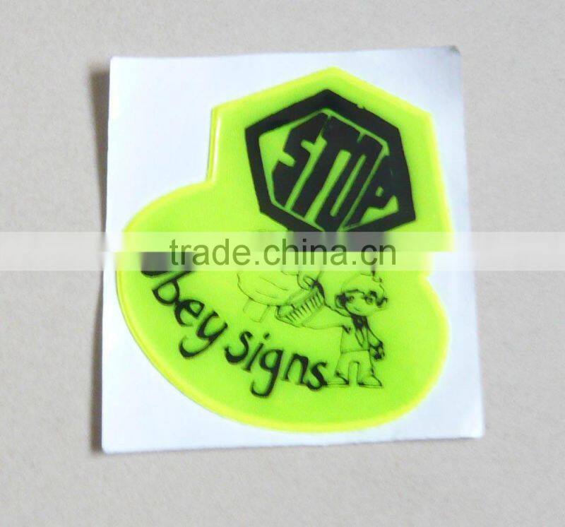 fluorescent yellow reflective sticker