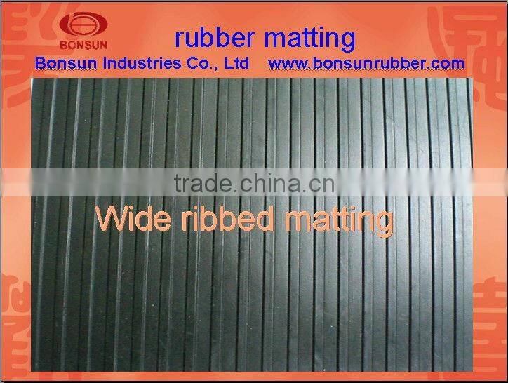 BONSUN Flooring Wide ribbed pattern rubber mat