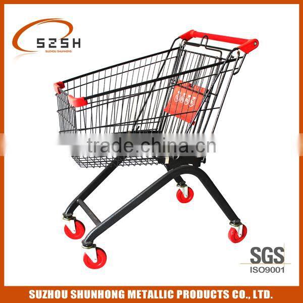 four wheels supermarket milk trolley container for dairy