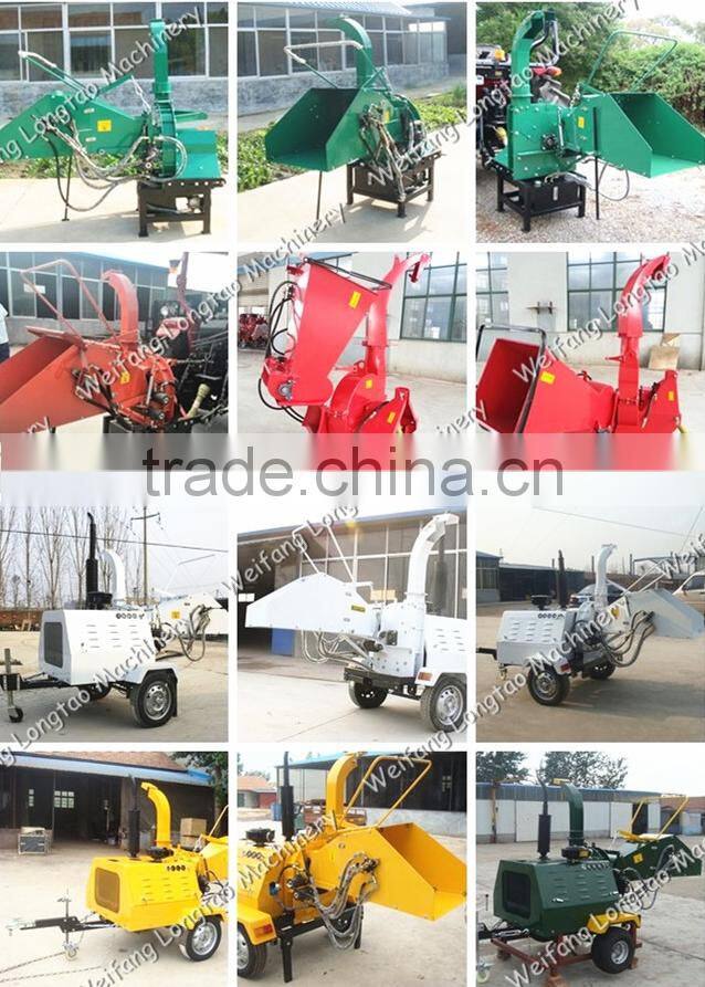50hp CE approved mobile trailer towable diesel engine wood shredder