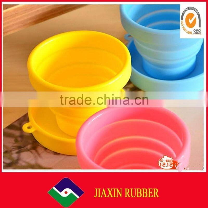 Promotional portable mini drinking silicone folding cup