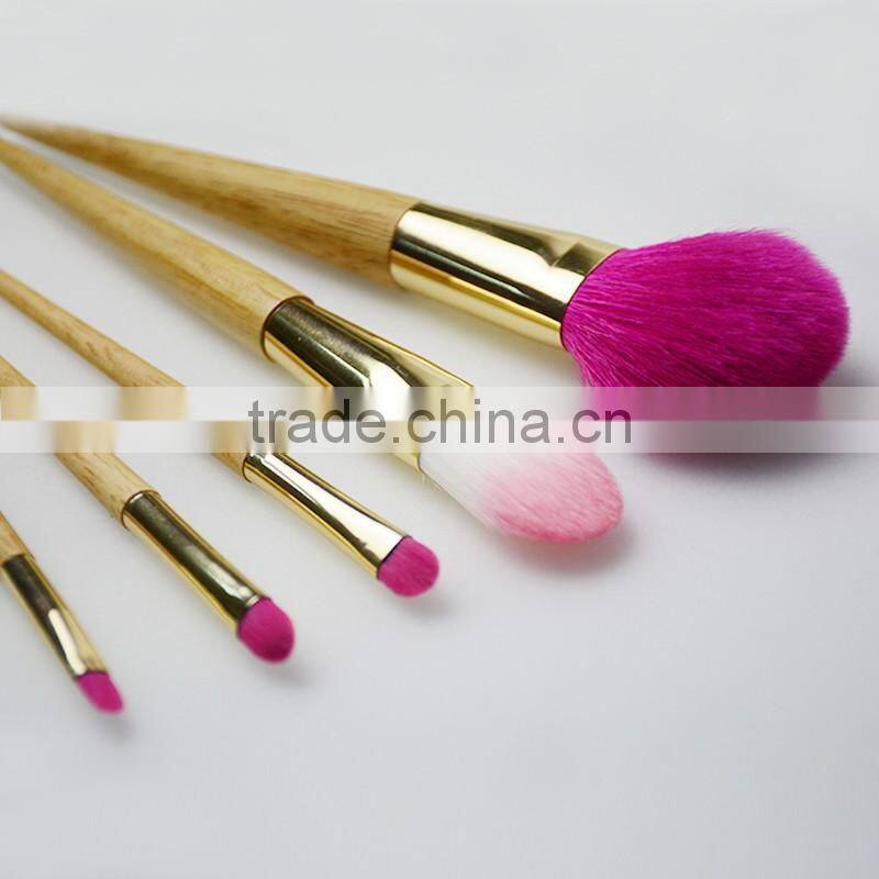 Rose gold handle Free sample cosmetics makeup goat hair makeup brush