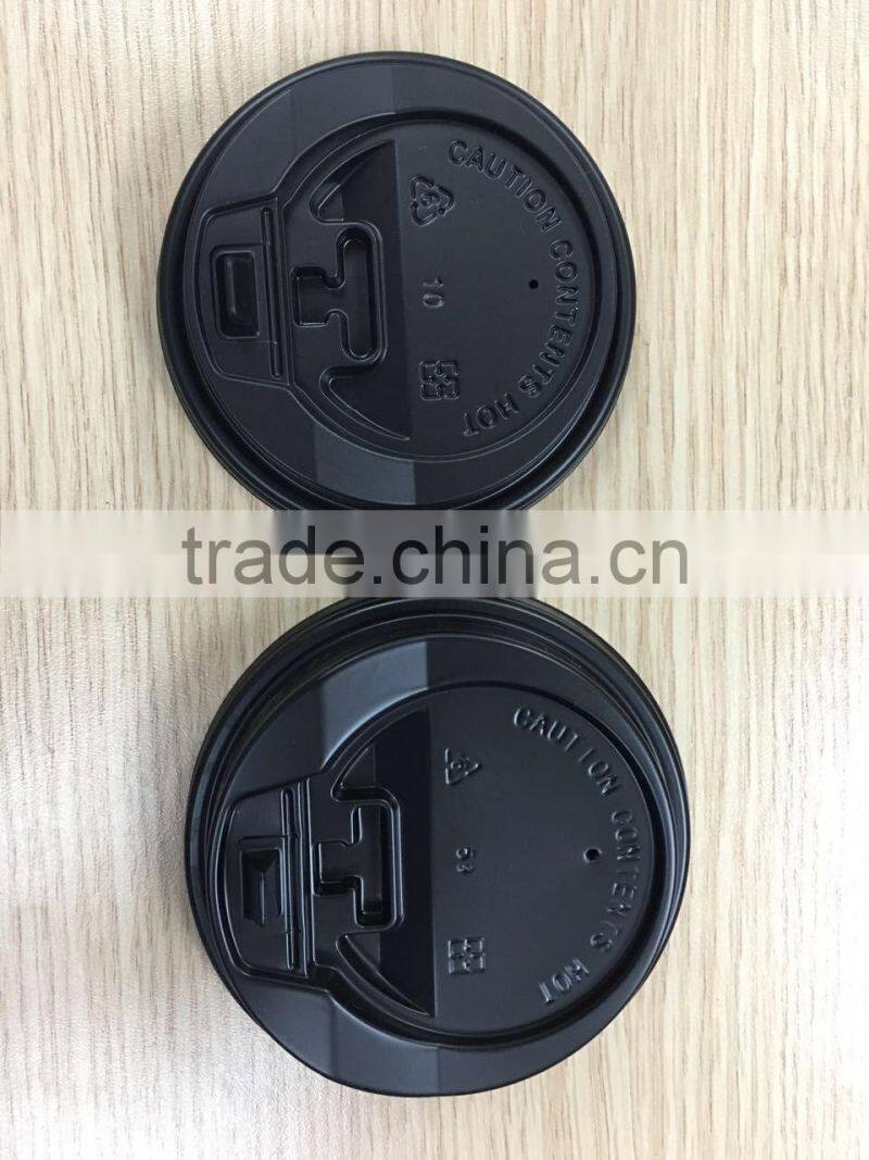 custom disposable coffee cups black lids