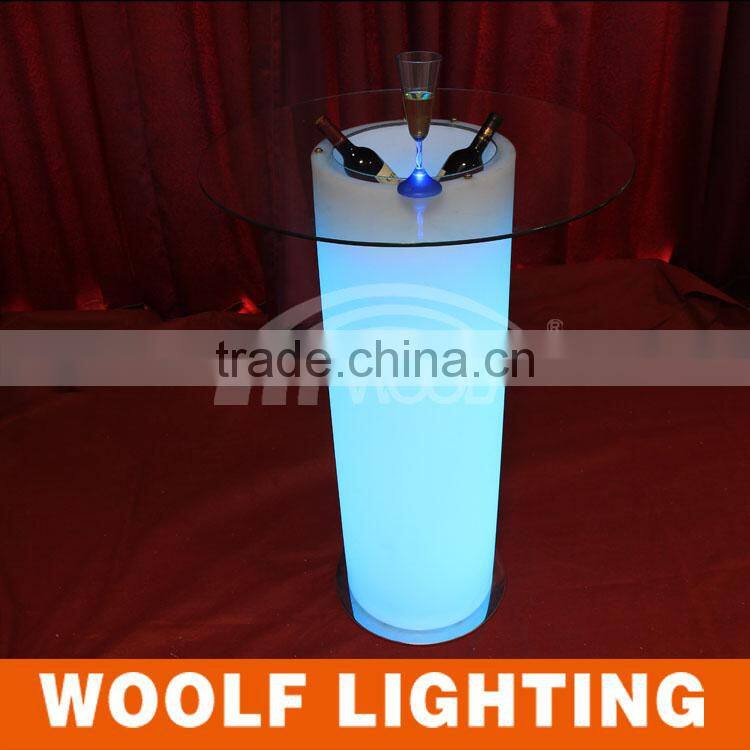 Popular Bistro and Bar Glowing Rechargeable Flashing Colourful LED Lighting Ice Bucket