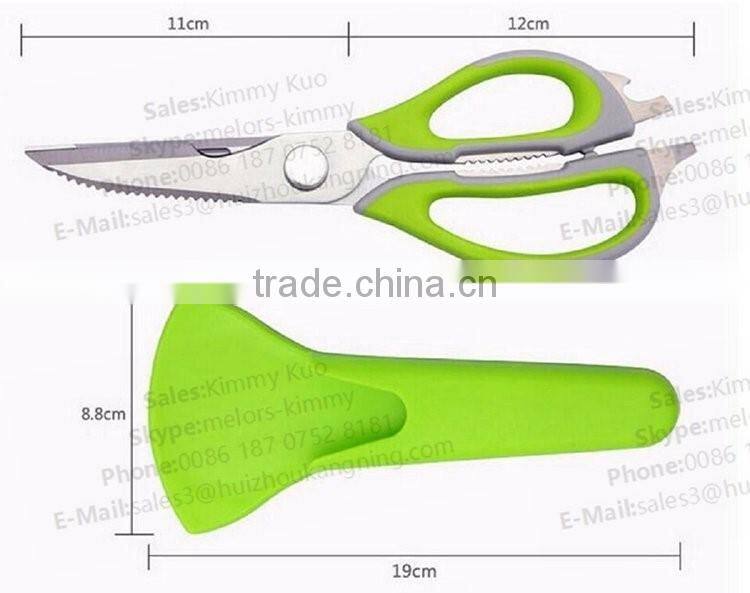 High Quality Safety kitchen scissor Stainless Steel Cutting Scissor TPR scissor