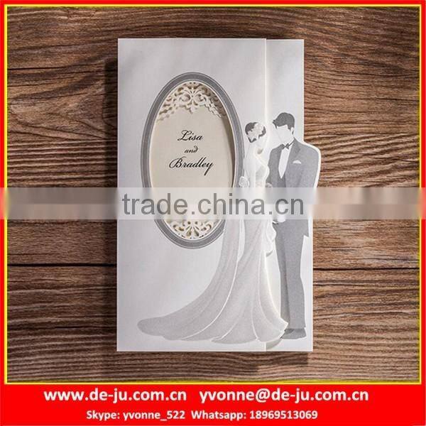 Chinese Red White Custom Wedding Card Invitation