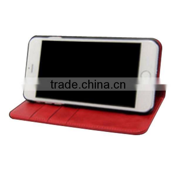High Quality Real Leather Mobile Phone Leather Case, Multifunction Flip Stand With Card Slot Wallet Flip For iPhone6