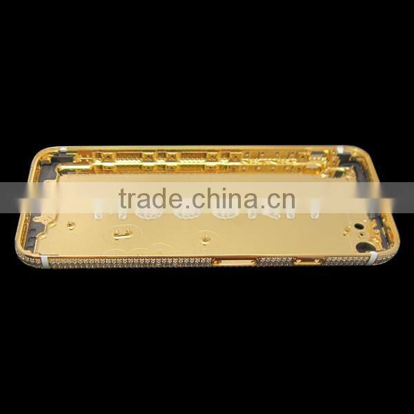 Luxury 24k gold plated back housing, full diamond gold housing for iPhone 7