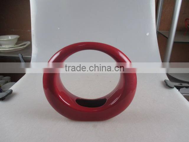 electroplated gold round ceramic vase