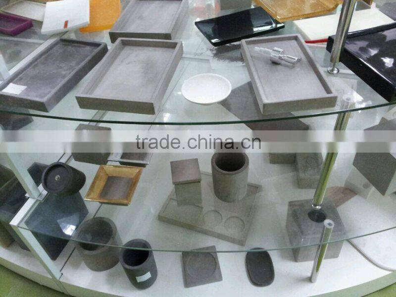 Oval shape marble finish western cement or concrete bathroom sink