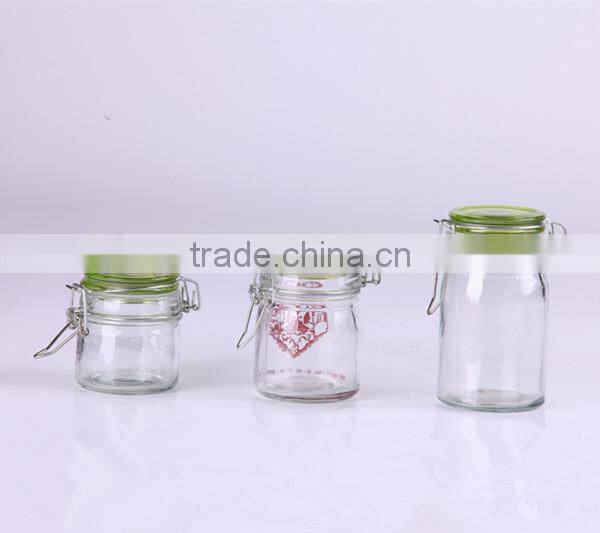 high quality cheap glass jam jar with tin cover
