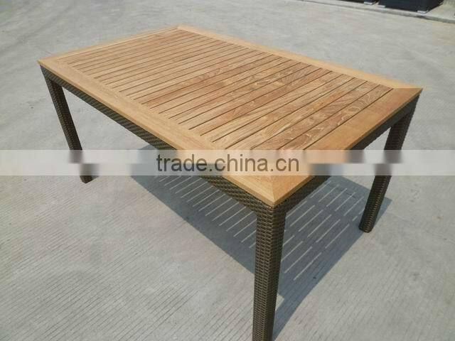 patio furniture outdoor rattan teakwood dining table top
