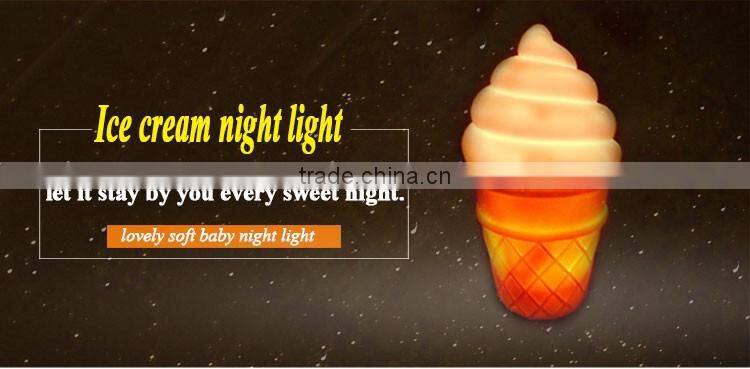 Portable Cute Colorful Ice cream Night Lights for baby Night