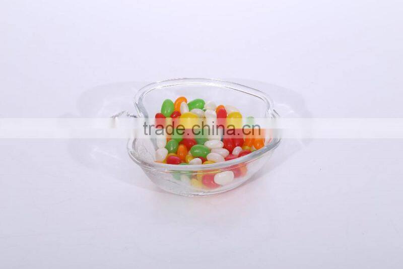 Apple Shaped Decorative Cheap Clear Glass Christmas Candy Jar