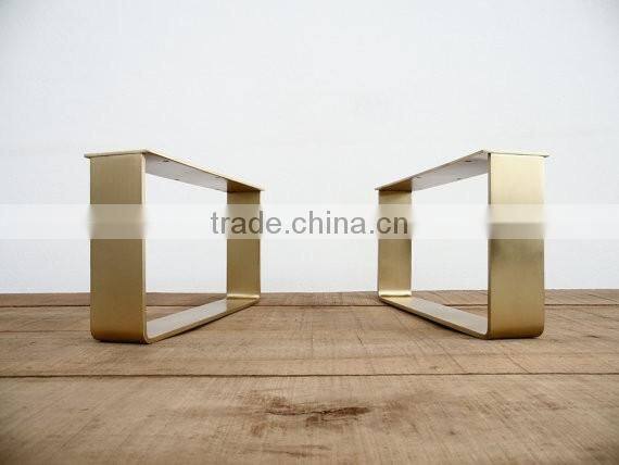 High quality brass flat soild steel metal table legs square for living room table